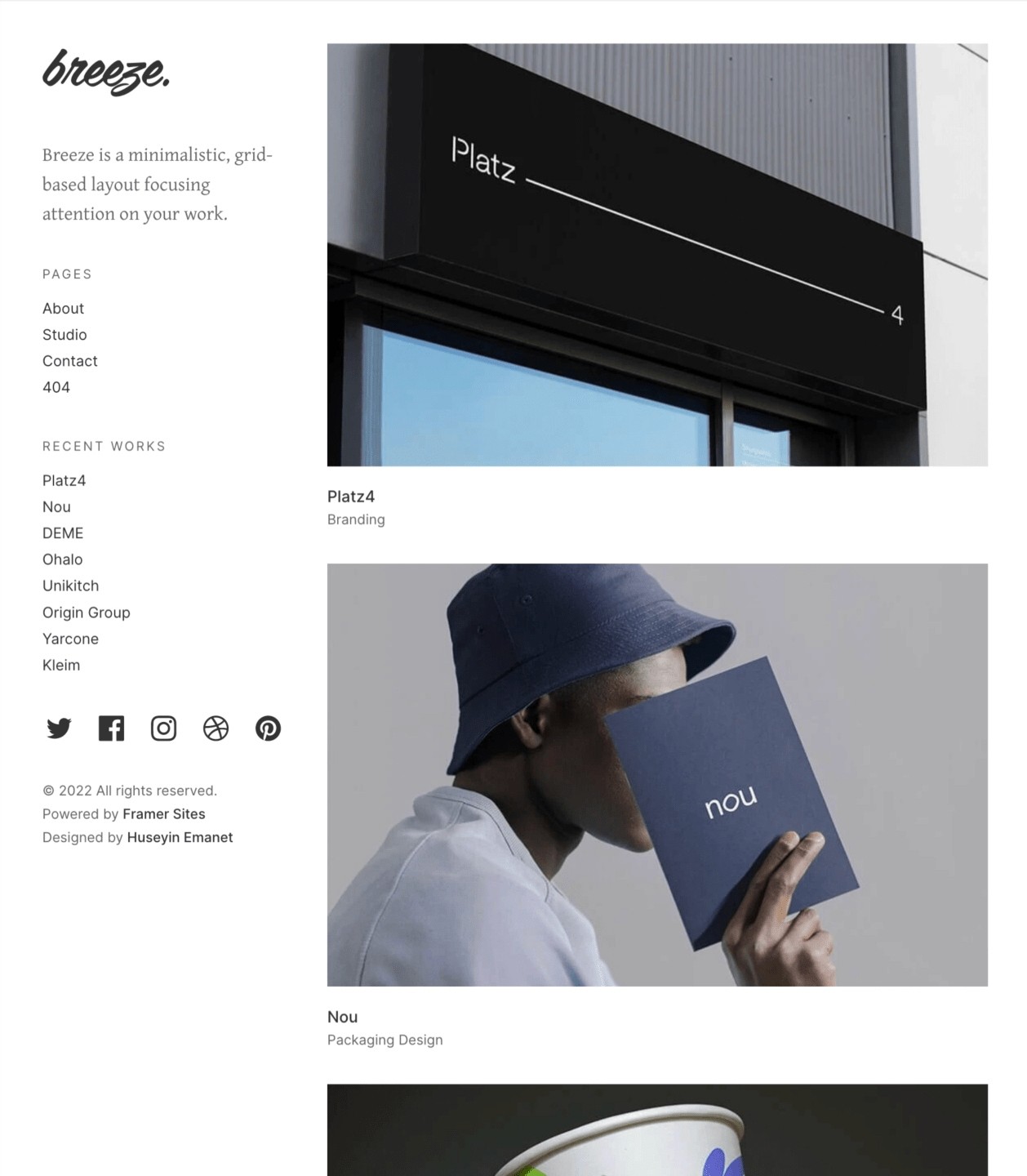 Breeze — Portfolio Website Template