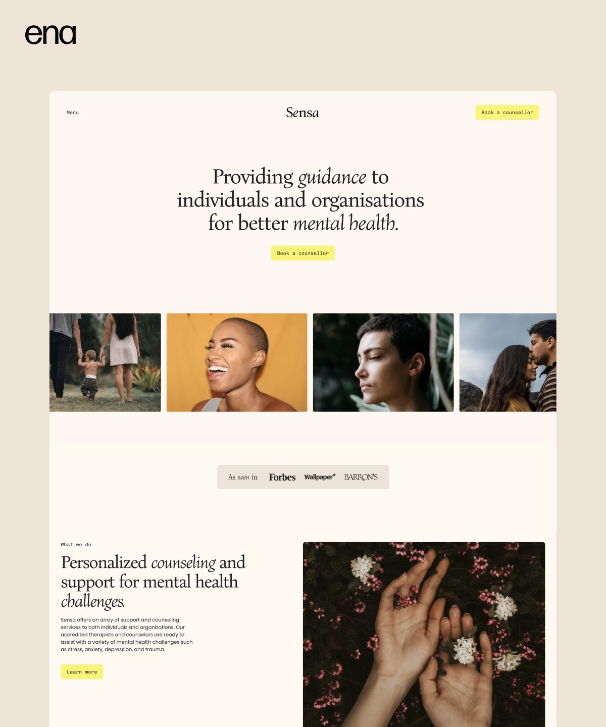 Sensa — Online Therapy Template