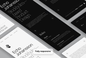 Echo is an elegant portfolio and website Framer template