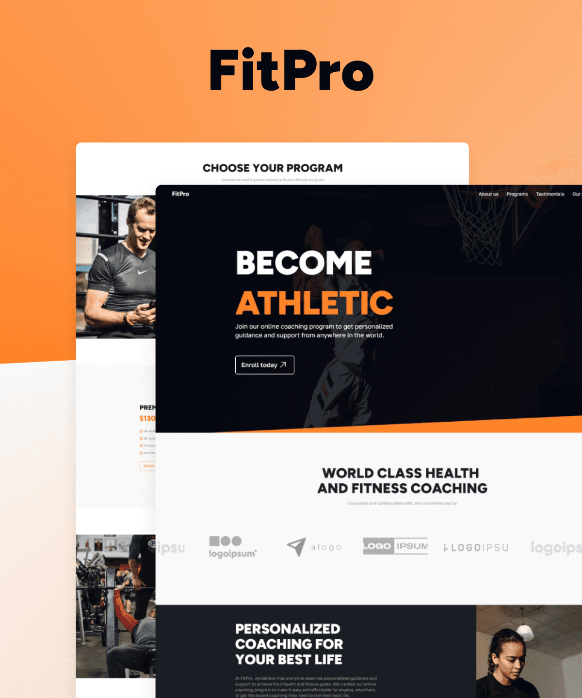 FitPro — Sports Business Template
