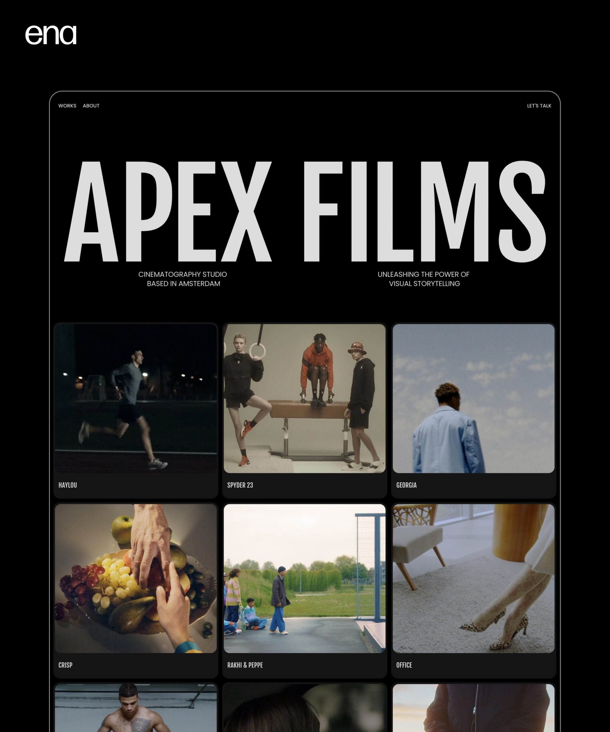 Apex Films — Cinematography Portfolio Template