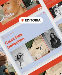 Editoria is an outstanding template for displaying photography. Its poster-like design