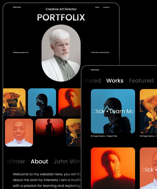 Portfolix — Portfolio Website Template