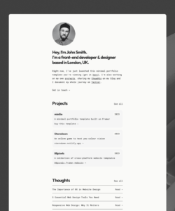 minilio is an ideal website template for Framer that can be utilized as a personal website or portfolio to display your projects and ideas in a blog. This template is great for designers