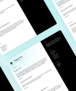 This creative resume template is ideal for highlighting your portfolio and professional background. It's simple to personalize and you can provide all the information about yourself