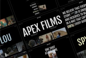 This portfolio template is perfect for cinematographers