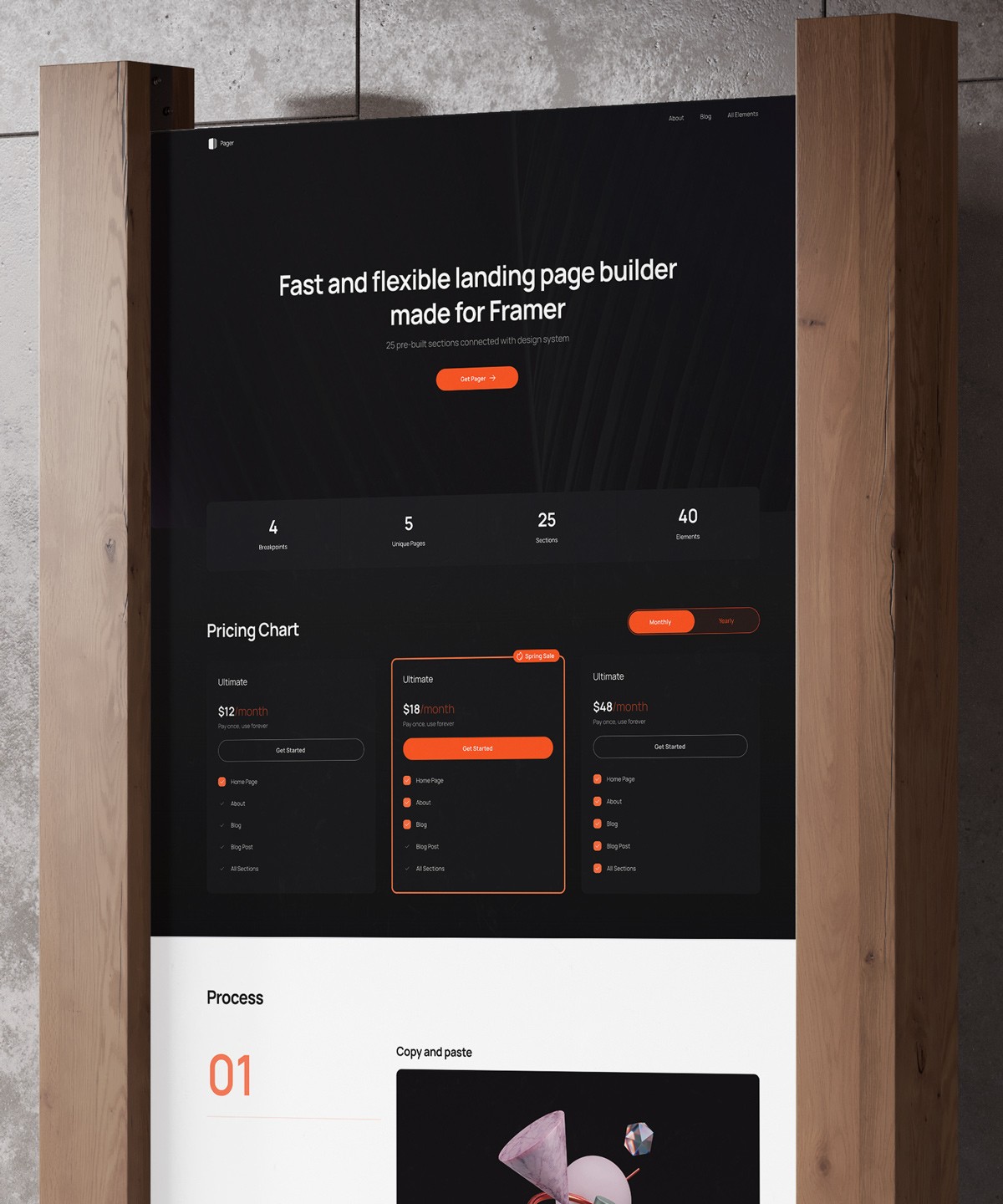 Pager — Landing Page Builder Template