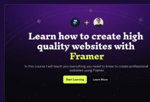 Framer Course is a specialized Framer template