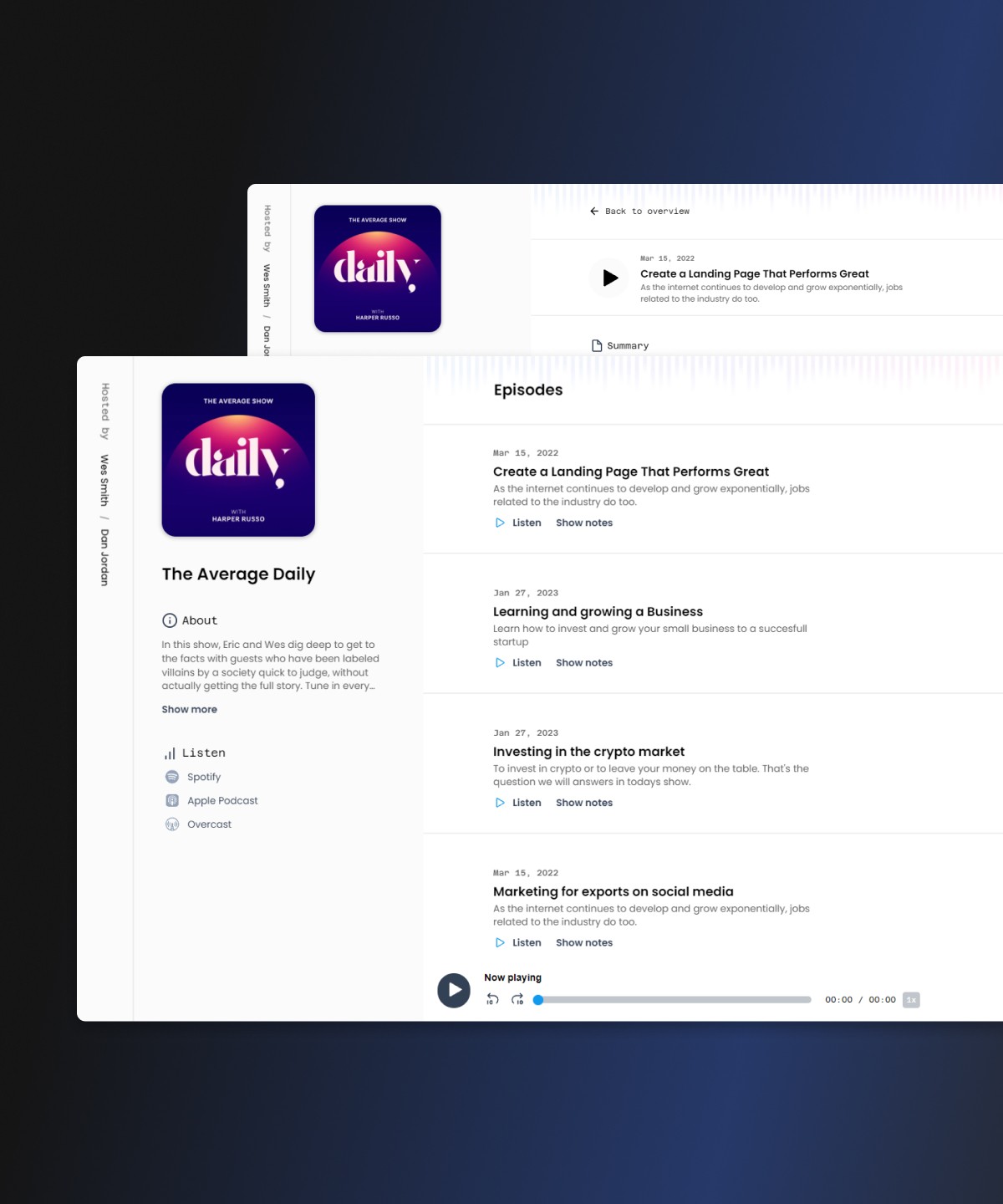 Podcast OS — Podcast Template