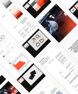Framer's Brand Portal website template is a web-based version of your brand guidebook. It is designed with a minimalistic style and a light color palette.