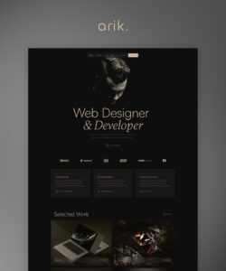 Arik is an ideal portfolio framework template for freelancers