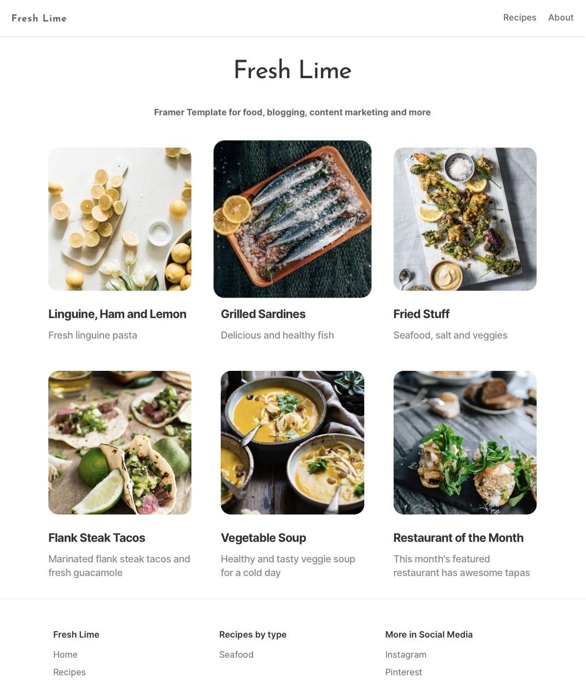 Fresh Lime — Recipes Blog Template
