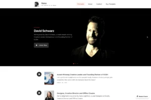 Voice is a comprehensive Framer template designed to make setting up and managing your podcast website a breeze.