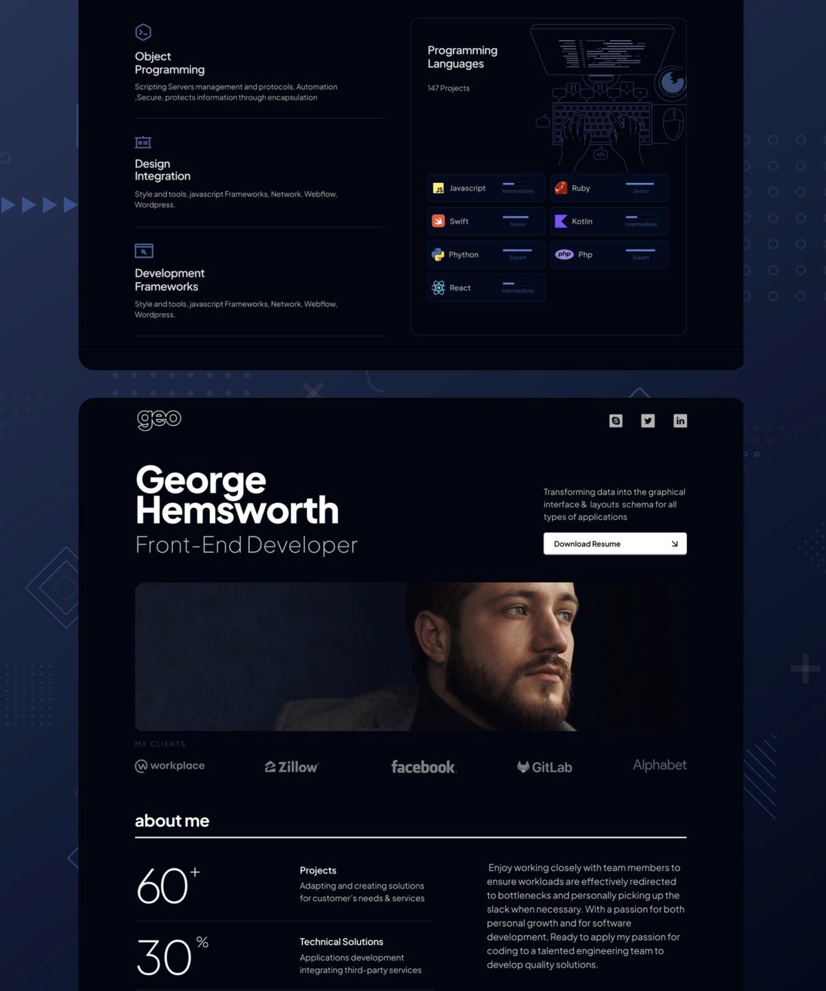 Freelancer Portfolio Website Template