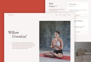 Serenity is a sophisticated website template for Framer that has been tailored for yoga instructors